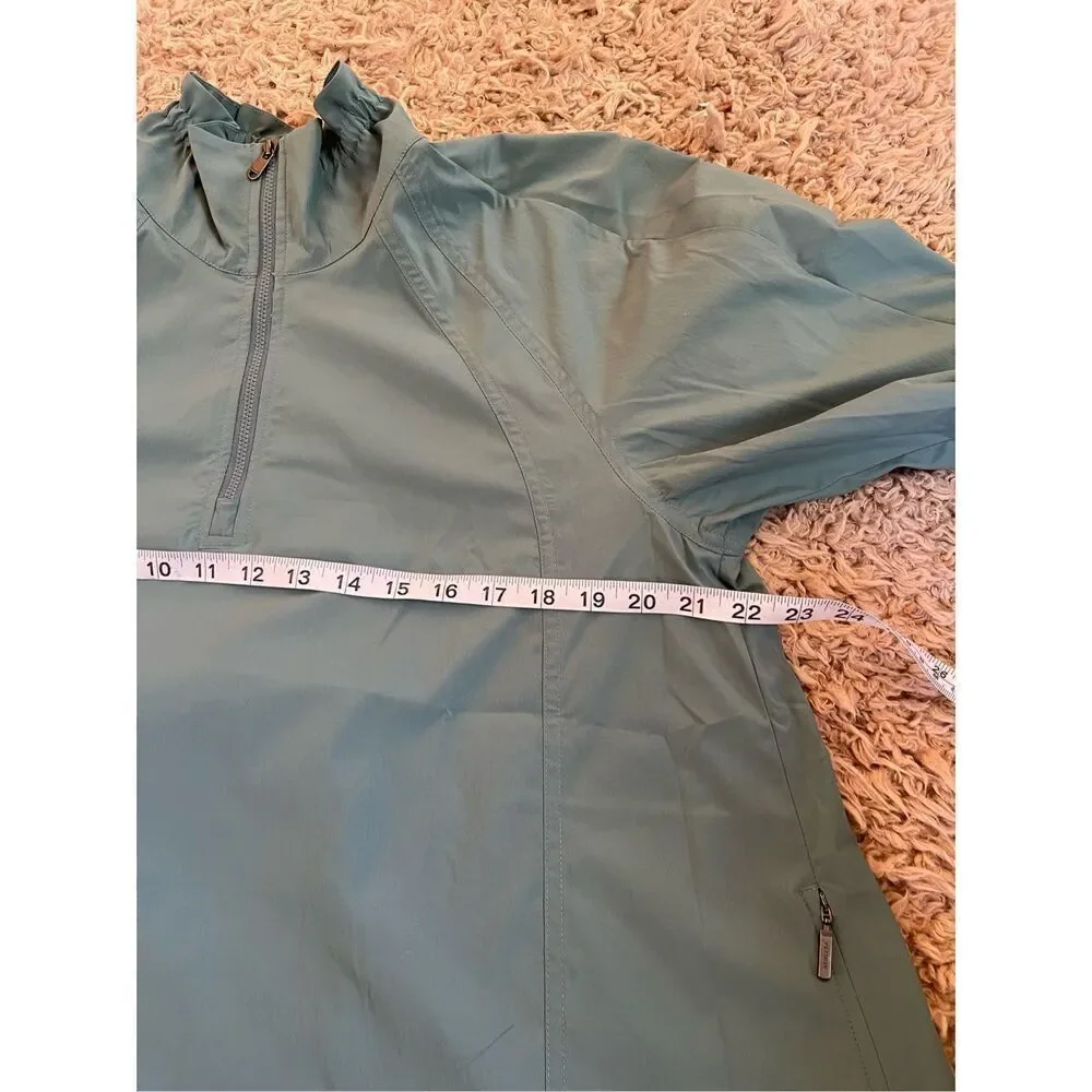 NWOT Athleta Advantage Poplin Top Teal‎ Breathable Rain Jacket Small - Picture 7 of 8